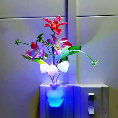 

Merotable Christmas Colorful Luminous Vase Mushroom Lamp Mini Soft Baby Child Sleeping Nightlight Romantic Lilac Night Lighting for Home