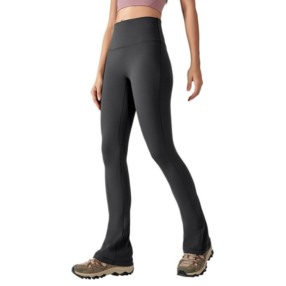 Fgnfyis Leggings for Women Sports Yoga Pants High Waist Flared Leggings Fitness Gym Workout Stylish Activewear Stretchy Comfortable Bottoms Seamless Slim Womens Tights Dark Gray XL