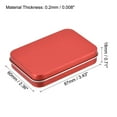 thumbnail image 2 of Uxcell 3.43" x 2.36" x 0.71" Tin Box Empty Storage Containers with Lids Tinplate Red 3pcs, 2 of 4