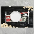 thumbnail image 2 of Vintage Cinema Placemats Set of 4 18"x12" Movie Theater Decor Placemat for Kitchen Dining Table Decor Indoor Outdoor for Movie Night Table Place Mats, Popcorn, 2 of 4