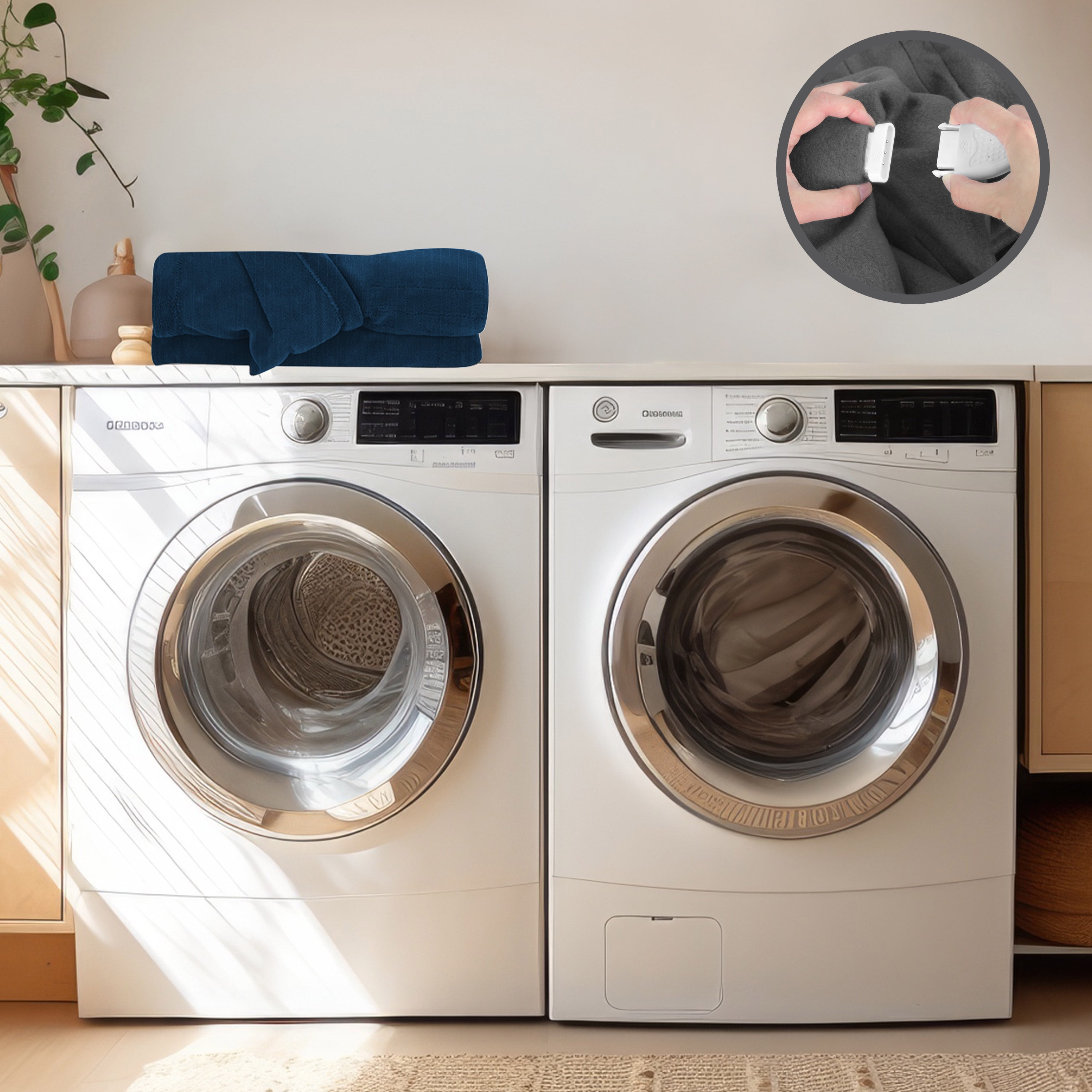 Jeté chauffant extra long en velours côtelé bleu intense quatre réglages de chaleur, arrêt automatique, 127 cm x 177,8 cm (50 po x 70 po) SUNBEAM JETE CHAUFFANT