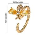 thumbnail image 4 of Fiudx Anillos Giratorios de Abeja, Elegante Accesorio de Descompresión para El Dedo Índice, Diseño Elegante de Cobre, Estilo Diamante Único, Perfecto para Fiestas, Bodas, Aniversarios, Regalos Especi, 4 of 4