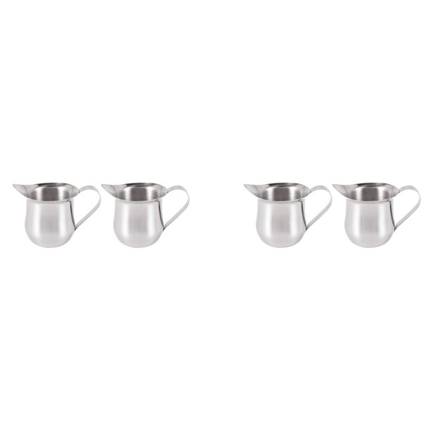 4 Paquetes Crema de Campana de Acero Inoxidable de 3 Oz Café Exprés Tiro Jarra Espumosa