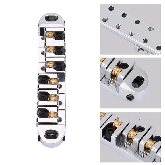 LHCER Pont à Rouleau pour Guitare, Pont de Guitare Facile à Installer et à Utiliser, Anticorrosion pour Guitare Électrique Réparation de Guitare Maître
