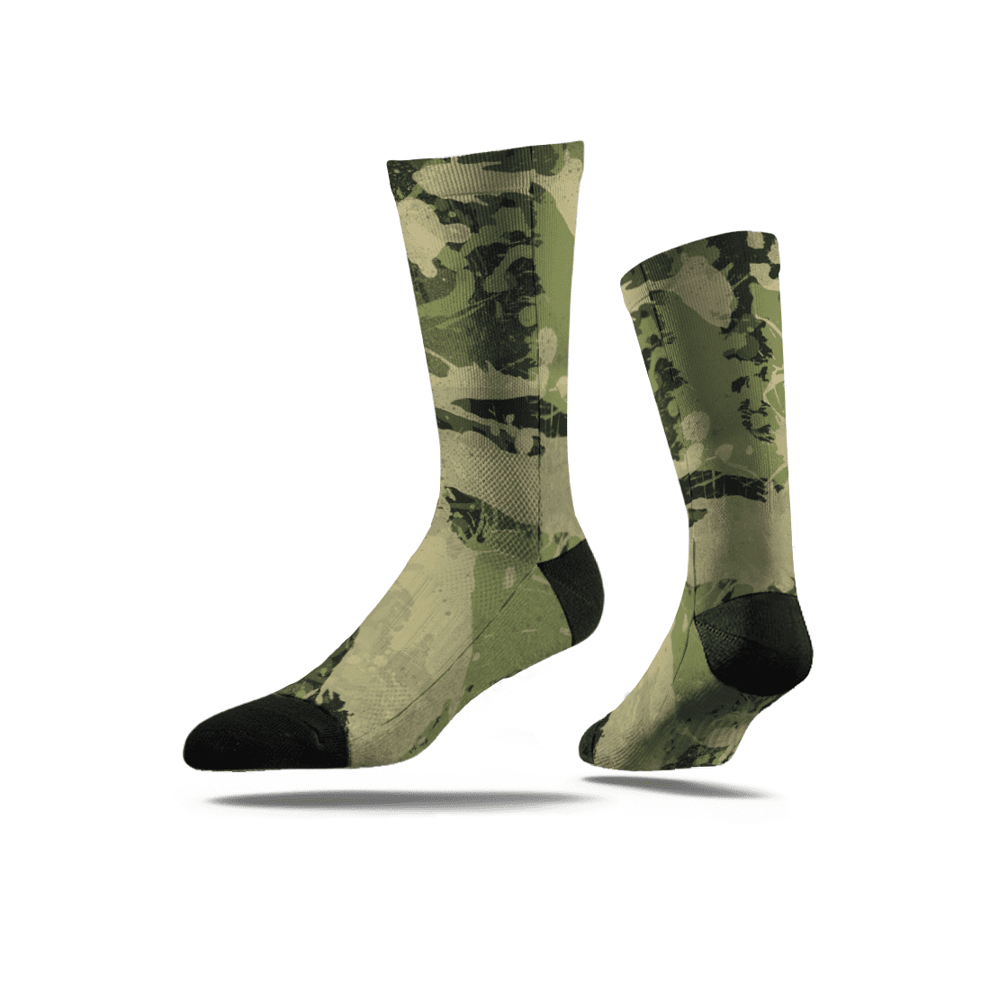 Green Camo/Camouflage Crew Socks Adult Size Men and Women Remarkably comfortable and durable