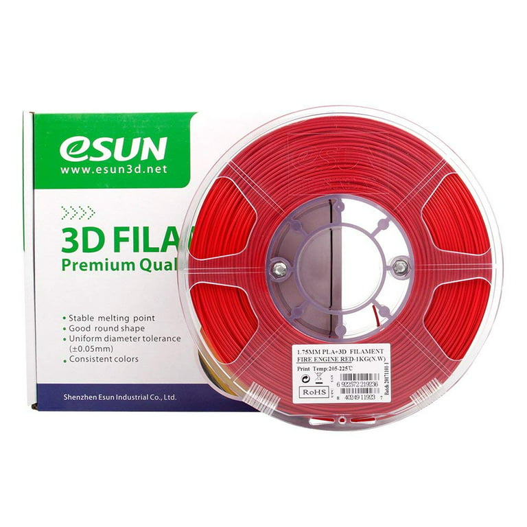 eSUN PLA+ Filament (1.75mm, 1Kg) - Fire Engine Red