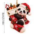thumbnail image 3 of Clearance! Panda Christmas Stocking Ornaments, Christmas Decorations for Tree, Cute Forest Animal Christmas Decor for Home, 3 of 7