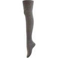 thumbnail image 3 of Meso Big Girl's Women's 2 Pairs Awesome Thigh High Cotton Socks, Comfortable, Soft and Super Durable M1025 6-9 2p-12 (Black+Dark Grey), 3 of 7