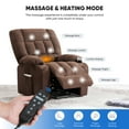 thumbnail image 4 of ZUNMOS Elderly Power Lift Recliner with Massage and Heating, Spacious Seat with Cup Holder, Side Pockets, Remote Control, Brown, 4 of 8