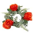 thumbnail image 3 of Candle Rings Wreaths Artificial Candle Wreath for Tabletop Halloween Wedding Orange, 3 of 8