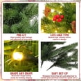 thumbnail image 4 of Arbre de Noël Artificiel Pré-Éclairé de 3 Pieds pour Décoration Intérieure Guirlande de Petites Décorations Vert Artificiel avec Lumières Épinette Baies Rouges Pommes de Pin Pré-Décorées Table à Crayons (3 Pieds), 4 of 7