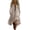 Khaki, variant on Boho Lace Up Corset Maxi Dress for Women Long Sleeve High Low Asymmetrical Ruffle Trim Peasant Dress for Party