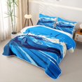 thumbnail image 3 of Castle Fairy Racing Style Blue Sports Car Twin Quilt Set for Boys,Dynamic Splash Art Twin Coverlet Set,Vibrant Blue, 3 of 7