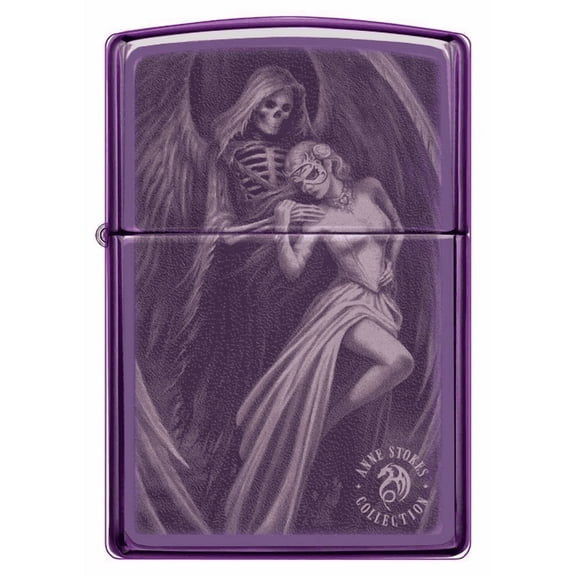 Zippo Anne Stokes Dragon High Polish Purple Pocket Lighter