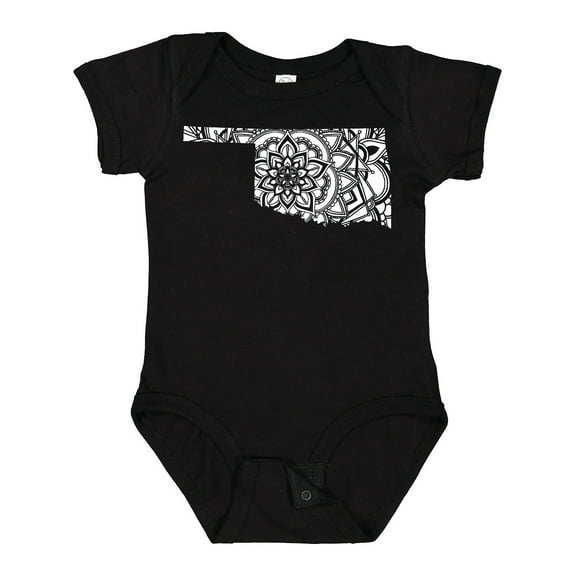 Inktastic Oklahoma Silhouette Mandala Boys or Girls Baby Bodysuit
