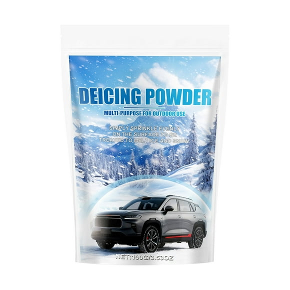 Snow Salt Bag, 3.53 oz Ice Melt Salt, Ice Melter for Sidewalks, Driveway Salt Ice Melt, Snow Melter for Car, Sky Blue