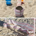 thumbnail image 5 of AMMSUN 6.2'×6.2' Beach Cabana Tent with Side Wall UPF 50+ Easy Setup Canopy Shade,Pink Stripes, 5 of 7