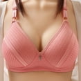 thumbnail image 2 of Siilsaa Lingerie Women Underwire Bra, Full-Coverage Lace Bra with Underwire Cups, Plunging Underwire Bra for Everyday Comfort Pink,42, 2 of 4