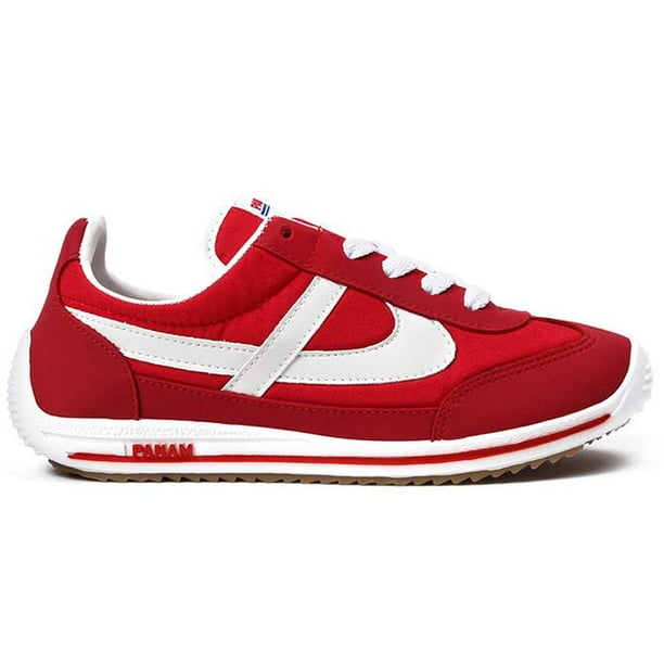 Tenis para dama Panam 0884-015 Urbano Blanco/Rojo Bodega Aurrera