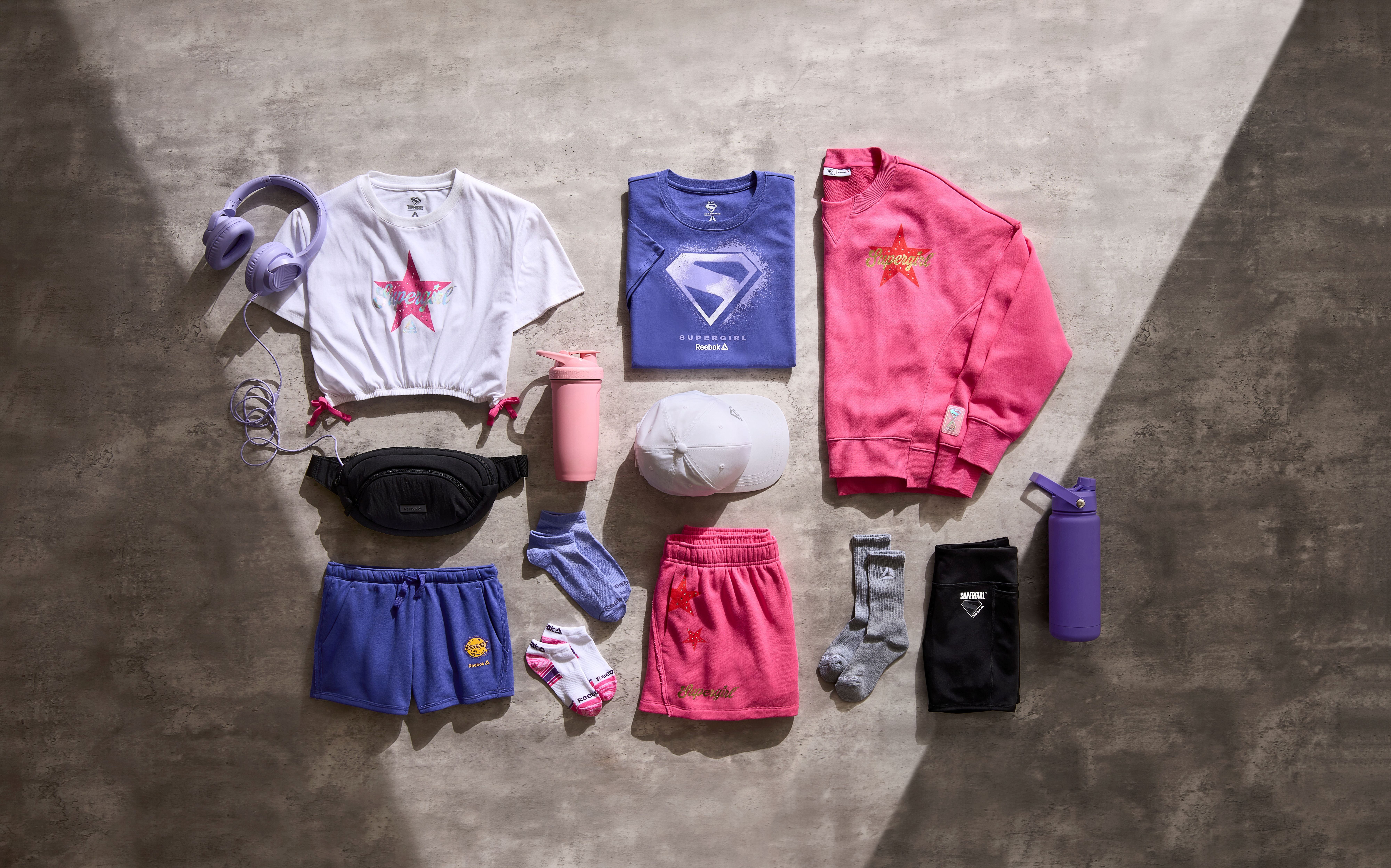 Reebok Girl’s Supergirl Short Sleeve Graphic T-Shirt, Sizes 4-18