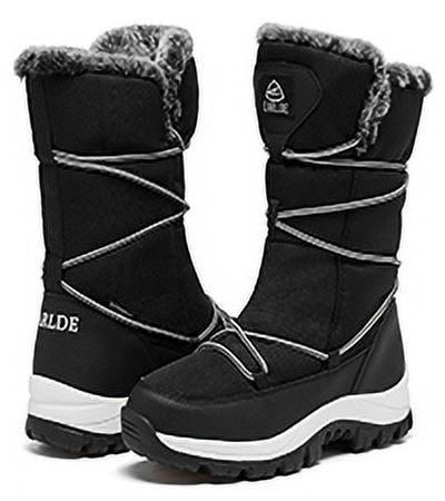 Snow Boots for Women Waterproof Outdoor Hiking Shoes Winter Warm Mid Calf Boots