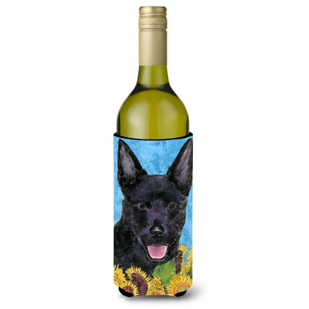

Australian Kelpie in Summer Flowers Wine Bottle Beverage Insulator Beverage Insulator Hugger