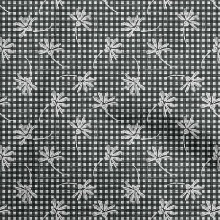 oneOone Polyester Spandex Black Fabric Block Sewing Craft Projects Fabric Prints By Yard 56 Inch Wide-ZI