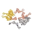 thumbnail image 1 of Abbracc 18 Pieces Pinch Clasp Bails Dangle Charms Connectors, Gold, & Rose Gold, 1 of 9