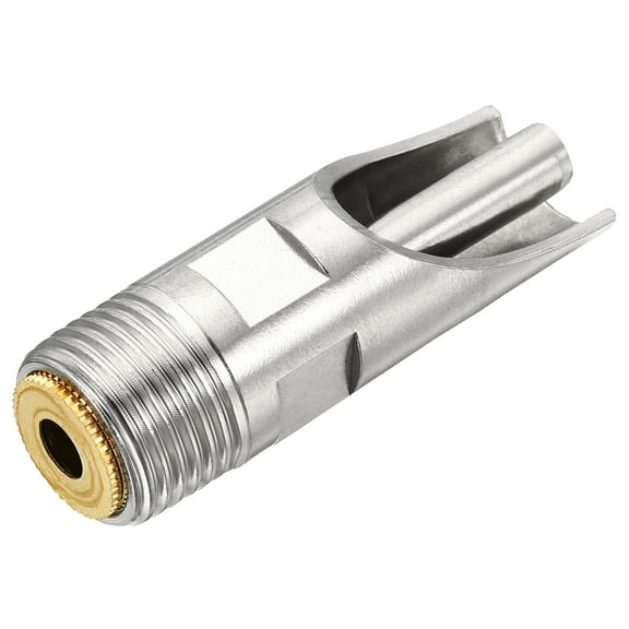 Uxcell Pig Nipple Waterer Automatic Poultry Drinker Feeder 1/2" PT Stainless Steel Copper Hat Duck-Mouth, Silver