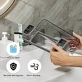 thumbnail image 2 of Toothbrush Holder for Bathrooms, 2 Cups Toothbrush Organizer for Bathroom Countertop, Toothbrush Holder Toothbrush Storage for Shower, Tooth Brushing Holder Cup Tray and Toothpaste Caddy Black, 2 of 6