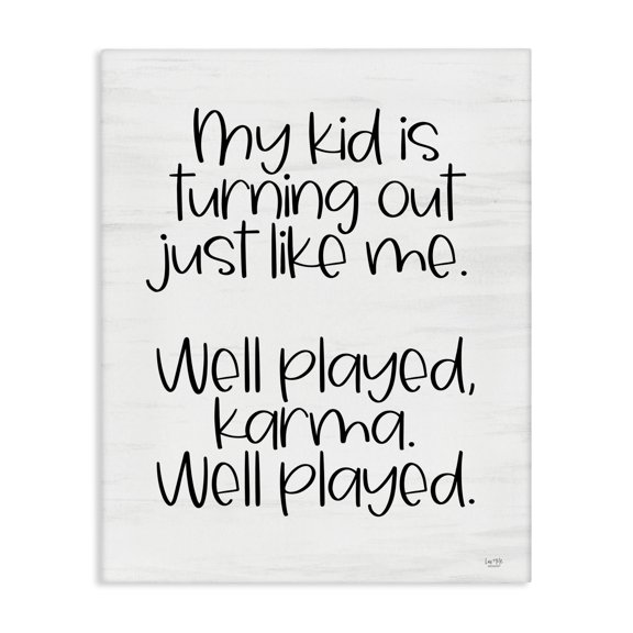Stupell Industries Kid Karma Phrase Typography Painting Gallery Wrapped Canvas Art Print Wall Art, 16 x 20