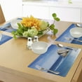 thumbnail image 4 of Ambesonne Blue Place Mats Set of 4, Rock in Ocean Serenity, Standard Size, Turquoise Grey, 4 of 6