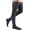 Navy, variant on mediven comfort 30-40 mmHg Thigh High w/Lace Silicone Top Band Closed Toe Compression Stockings, Chocolate, VII-Standard