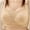 Beige, variant on Hrsba Lace Bra,Wireless Bras for Women,Everyday Bras,Solid Color Wirefree Seamless Plus Size Large Cup Bra with Lace Details for Daily Wear