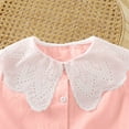 thumbnail image 5 of AUNVITO Girls Peter Pan Collar Blouse Lace Trim Long Sleeve Casual Shirt Lightweight Spring Summer Top, 5 of 5