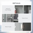thumbnail image 6 of kleankin Bathroom Storage Medicine Cabinet or Living Room Wall Mount, 6 of 9