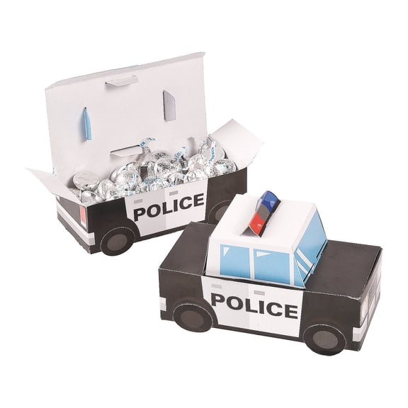 Police Party Treat Boxes, Party Supplies, 12 Pieces