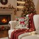 thumbnail image 5 of Seyotauo Red Christmas Pillow Covers 18x18 Farmhouse Christmas Decorations Snowman Wreath Santa Claus Tree Merry Christmas Holly Jolly Winter Holiday Decor Throw Cushion Case for Home Couch, 5 of 6
