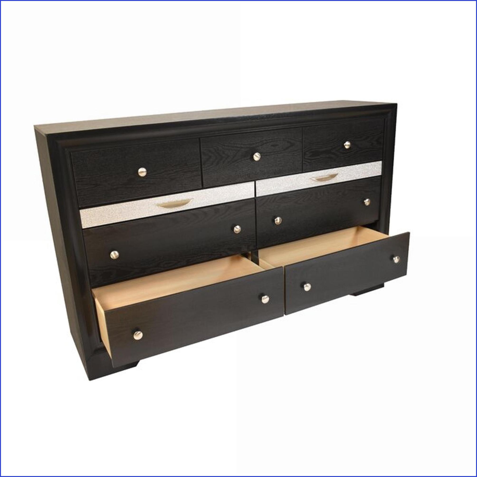 Bedroom Set for Master/Guest Room, Traditional Queen 4 PC Storage in Black Engineered Wood | Black | Wood