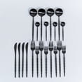 thumbnail image 5 of Ozarke Kiribati Cutlery Set, Stainless Steel Matte Black (Set of 20), 5 of 7