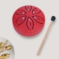 thumbnail image 3 of Steel Tongue Drum Rain Drum for Outside, 6 Notes 3 Inches Chakra Tank Drum Steel Percussion Padded Mallets, 3 of 5