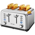 thumbnail image 1 of RAMJOY Toaster 4 Slice, Dual Independent Controls, Extra Wide Slot Toasters for Bagel, Bread, Waffles, 7 Shade Settings, 4 Main Functions,, 1 of 1