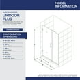 thumbnail image 4 of DreamLine Unidoor Plus 41 1/2 - 42 in. W x 72 in. H Frameless Hinged Shower Door in Chrome, 4 of 11
