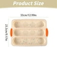 thumbnail image 3 of French Silicone Bread Mold 3-D, Silicone Non Stick French Bread Mould 3 Tray Loaf Pan Bake Non Stick Baking Oven Toaster Pan Silicone Sandwich French Baking Tray Silicone Pans for Baking Sheet Pans, 3 of 8