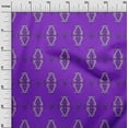 thumbnail image 3 of oneOone Cotton Jersey Purple Fabric Block Fabric For Sewing Printed Craft Fabric By The Yard 58 Inch Wide, 3 of 6