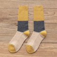 thumbnail image 1 of 5PCS Patchwork Color Keep Warm Ladies Pile Socks Thicking Women Socks Mid Tube Socks Style 1Pair for Winter, 1 of 7