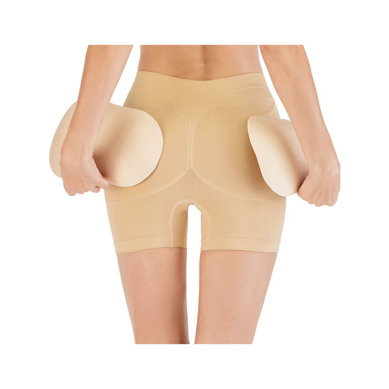 Womens Stretch Waist Training Brief Panties Seamless Butt Lifter Panties  Padded Removable Butt Pad Lace Panties Enhancer Underwear Shapewear