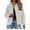 White, variant on Women's Denim Jacket Button Up Long Sleeve Basic Trendy Jean Jacket Coat with Pockets White XXL