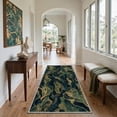 thumbnail image 4 of GENIMO 8'x10' Floral Rug for Living Room, Large Machine Washable Non Slip Low Pile Area Rug for Bedroom Dining Room, Gilded Indigo, 4 of 5