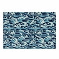 thumbnail image 1 of Japanese Wave Cutting Board, Traditional Eastern Pattern with Waves of Water Foam Splashes, Decorative Tempered Glass Cutting and Serving Board, Small Size, Pale Blue Navy Blue, by Ambesonne, 1 of 1